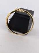 CERTIFIED 18K YELLOW GOLD AND DIAMOND BANGLE BRACELET