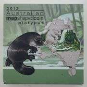 2013 Australia Platypus Map-Shaped Coin 999 Silver 1 OZT - OGP