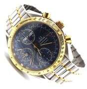 Omega two tone speedmaster chronograph watch
