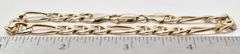 Sturdy 14K Yellow Gold Figaro Chain Bracelet