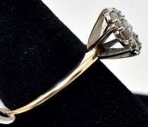 Dazzling Diamond Cluster Ring in 14K Yellow Gold
