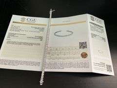 CERTIFIED BRAND NEW 14K WHITE GOLD TENNIS BRACELET. 11.00 CARATS OF DIAMONDS.