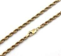 Versatile 14K YG Solid Rope Necklace