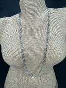 10k White Gold Solid Figaro Link Chain 3.3mm Necklace 18"