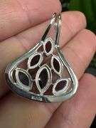 Sterling Silver 925 Natural Garnet Gemstone Pendant