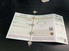 CERTIFIED BRAND NEW 18K YELLOW GOLD CLOVER LEAF BRACELET