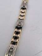 MEN'S CERTIFIED BRAND NEW 14K YELLOW AND WHITE GOLD DIAMOND BRACELET