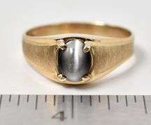 Wonderful 10K Yellow Gold Cat's Eye Gemstone Ring