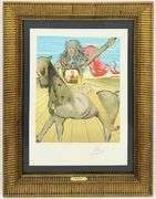 Exclusive Salvador Dali Signed Lithograph 'Chevalier Surréaliste (Jinete de Velazquez)', 1980