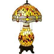 Stained Glass Dragonfly Table Lamp