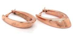 14kt Rose gold Abstract hoops