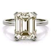 Sparkling 2.5 Ct Golden Amber Ice Simulated Lab Diamond Ring