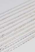 Sterling Silver - Italy Stamped - Super Flat Diamond-Cut Mariner Lot - 11 Chains - 6.5mm to 10.2mm W