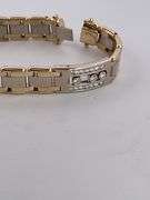 MEN'S CERTIFIED BRAND NEW 14K YELLOW AND WHITE GOLD DIAMOND BRACELET
