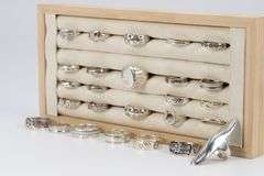 .925 Sterling Silver Curated 26 Ring Lot Various Sizes & Styles