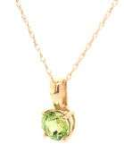 14kt Yellow gold 0.55ct Peridot pendant on chain