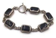 Group lot of 3 vintage 925 sterling silver bracelets
