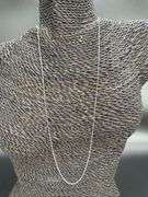 14k White Gold Solid Cable Chain Round Rolo Link 0.75mm Necklace 24"