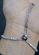 14K WHITE GOLD NATURAL DIAMOND TENNIS BRACELET
