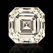 1.05 Ct Amber Ice Asscher Cut Fire Moissanite Solitaire
