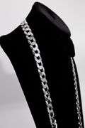 Men's 13mm Solid .925 Sterling Silver Flat Curb Chain Link Italy Necklace 26"