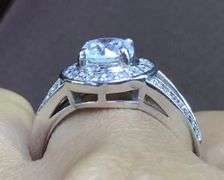 Gorgeous 14K White Gold Natural Diamond Ring