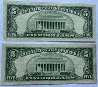 2 1963 Red Seal $5 Star US Notes