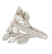 Tiffany & Co. 1.19ctw Diamond Victoria Vine Bypass Ring in Platinum