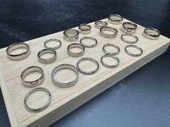 Lot of 20 Stainless Steel Bands 316L Various Sizes & Styles