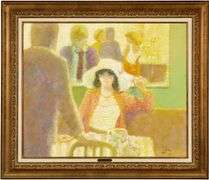 Exclusive Louis Fabien Original Oil on Canvas Framed, 1975