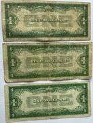 5 1928 A $1 Funny Back Silver Certificates.