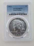2023 Peace Silver Dollar, PCGS Certified MS70