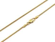Smooth Feeling 14K YG Wheat Link Necklace