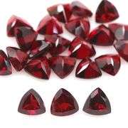 Stunning 11.45ct trillion cut cherry red Garnet set