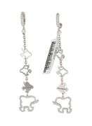 New Palmiero Somenzi 1.53ctw Diamond Baby Elephants Dangle Earrings in 18K