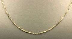 14kt Yellow gold rope chain necklace