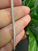 Sterling Silver Men's Franco Chain 2.5mm Solid 925 Italy New Bracelet 7"