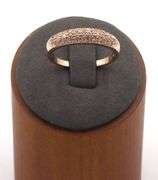 14kt Rose gold Pave diamond accented band