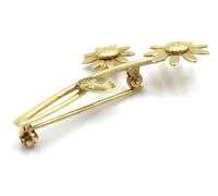 Nicely Scaled 14K Sunflower Brooch