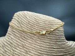 Gold Plated Sterling Silver Snake Chain 1.5mm Bracelet 7"