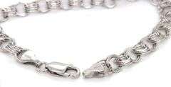 14kt White gold charm bracelet