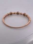 CERTIFIED 18K ROSE GOLD DIAMOND BANGLE BRACELET.