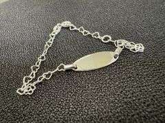 Sterling Silver 925 7mm ID Bracelet Heart Link Chain 6"