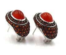 925 Sterling silver Carnelian earrings