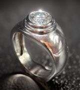 Men's Sparkling 2.25 Ct White Ice Blue Lab Simulated Diamond Ring