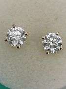 BRAND NEW 4.00 CARATS LAB GROWN DIAMOND STUDS. 14K YELLOW GOLD