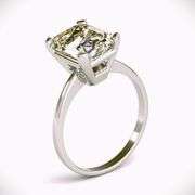 Sparkling 2.5 Ct Golden Amber Ice Simulated Lab Diamond Ring