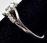 Opal and CZ Gemstone Ring in Sterling Silver