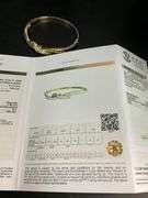 CERTIFIED 18K YELLOW GOLD AND DIAMOND BANGLE BRACELET