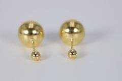 10k Yellow Gold 8mm Round Ball Stud Earrings